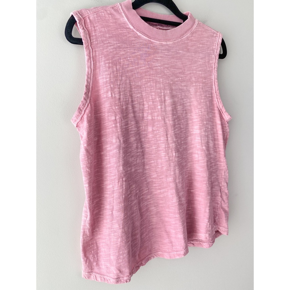 Anthropologie Pilcro Womens Tank Top S Pink Slub Knit High Neck Beachy Soft Girl - Picture 2 of 8
